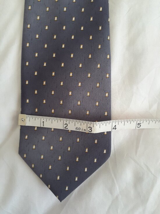 Ivre Hausse Other - Ivre Hausse Men's tie grey small square pattern